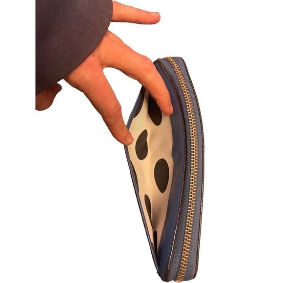 Kate Spade Zip Around Wallet - Blue Leather - Picture 4 of 6